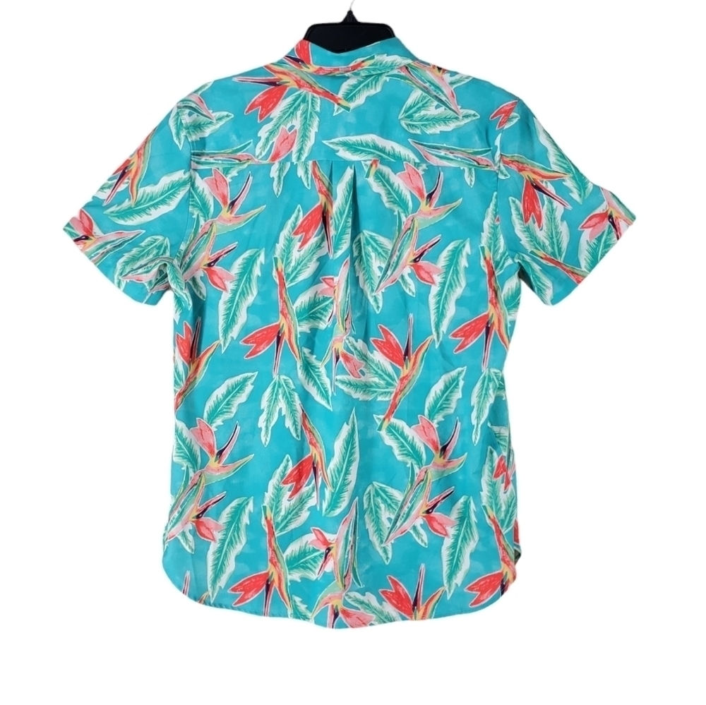 Chubbies Nutter Polo Shirt Mens S Hawaiian Floral SS Green Blue Pink Multi Beach - Picture 11 of 11